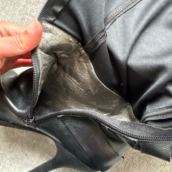 Gorgeous Rare Miss Sixty Leather Heel Black Boots - Picture 7 of 7
